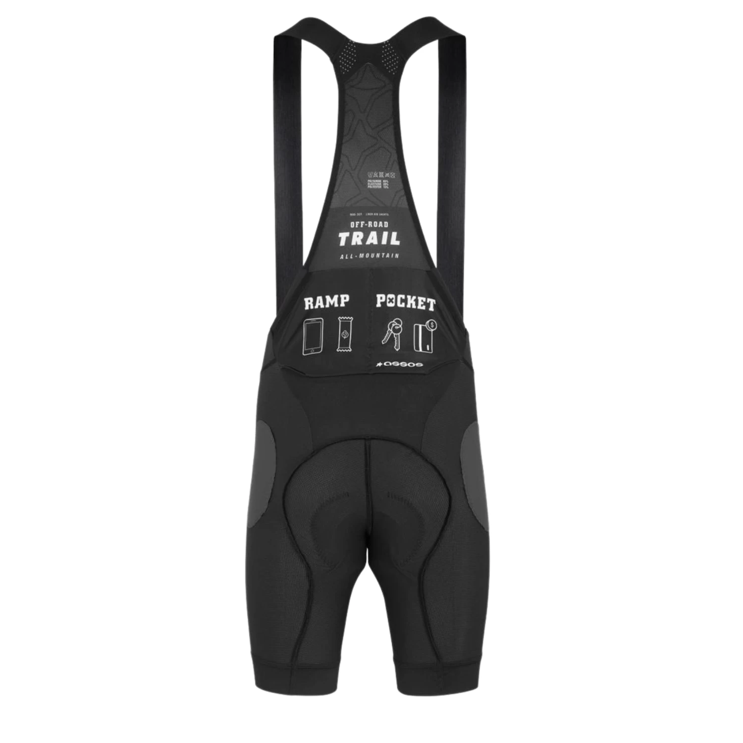 Assos Black TRAIL Liner Bib Shorts 4 Assos Black TRAIL Liner Bib Shorts - Image 2
