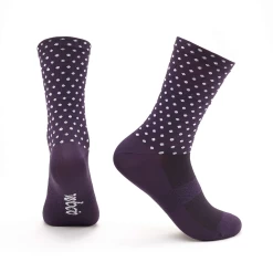 Black Cherry Grid Dot Signature Sock