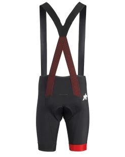 Assos National Red Equipe RS S9 Men's Bib -Pro Fit Shop Assos EquipeRSS9 NationalRed Men CyclingBib Back VeloVeloSingapore