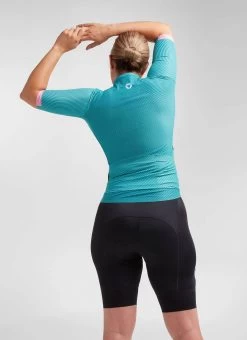 Teal Lines LuxLite WMN Women's Jersey -Pro Fit Shop C Back 20.09.02 BSC WMN F TEAL JERSEY SS 0019