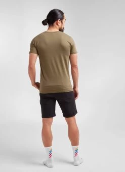 Signature Khaki Men's Crew Tee -Pro Fit Shop C Back 20.09.03 BSC CASUAL CREW GREEN TEE SS 0005