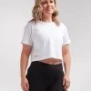 White Women's Crop Tee -Pro Fit Shop C Front 20.09.03 BSC WMN WHITE CROP 0006