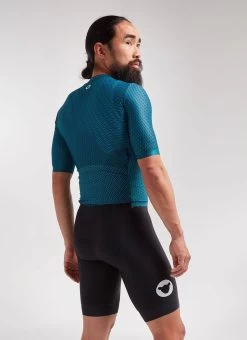 Teal Slash Aero Racing Men's Jersey -Pro Fit Shop C Side 20.09.02 BSC RACING JERSEY TEAL SS 0012