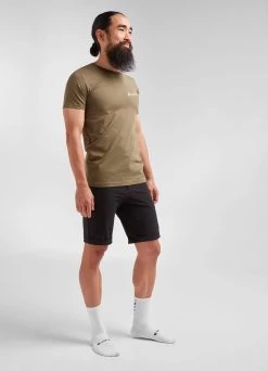 Signature Khaki Men's Crew Tee -Pro Fit Shop C Side 20.09.03 BSC CASUAL CREW GREEN TEE SS 0003