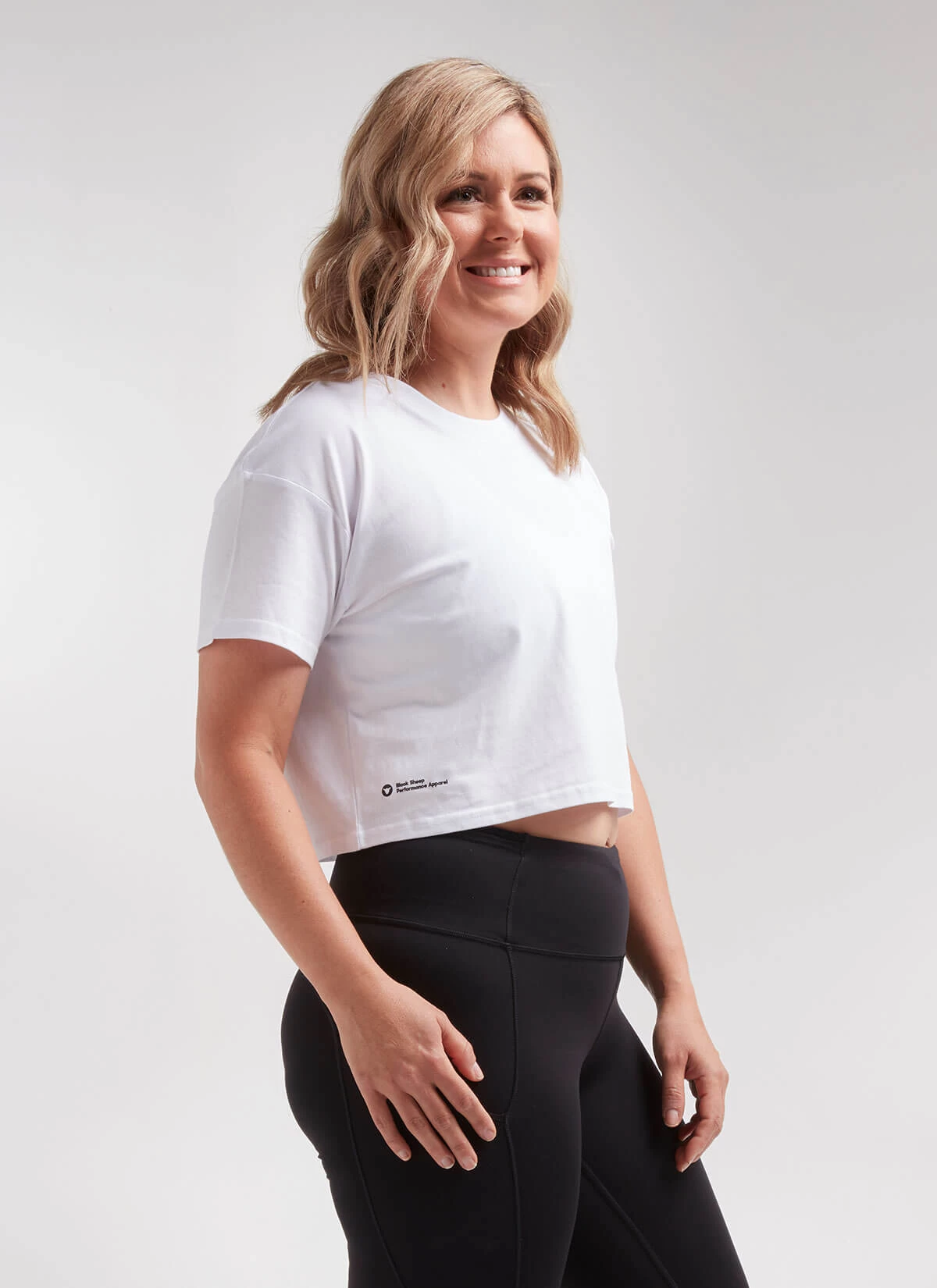 White Women's Crop Tee 4 White Women's Crop Tee - Image 2