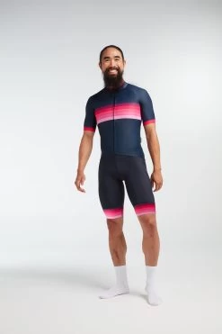 Navy Pink Stripe Essentials TOUR Men's Jersey -Pro Fit Shop H 20.12.10 BSC LTD CALI M JERSEY BLUE NAVY 00091 min