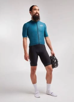 Teal Slash Aero Racing Men's Jersey