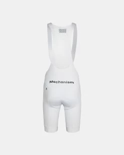 Men's Mechanism Bib - White -Pro Fit Shop Mens Mechanism Bibs White Back pdp page