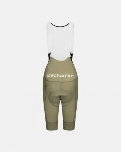 Light Olive Mechanism Women's Bib 7 Light Olive Mechanism Women's Bib -Pro Fit Shop PN Mechanism Bib Female LightOlive Back 4 5 pdp page
