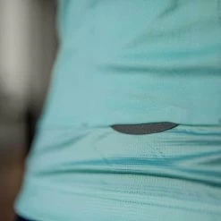 Celeste Recon Men's Jersey 12 Celeste Recon Men's Jersey -Pro Fit Shop PelotonDeParis Celeste Recon Men CyclingJersey Detail2 VeloVeloSingapore