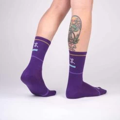 Deep Purple Laser PLTN Socks 7 Deep Purple Laser PLTN Socks -Pro Fit Shop PelotonDeParis DeepPurple Laser PLTN CyclingSocks Side VeloVeloSigapore
