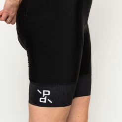 Black Domestique Women's Bib -Pro Fit Shop PelotonDeParis Domestique Black Women CyclingBib Detail3 VeloVeloSingapore