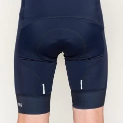Navy Domestique Men's Bib -Pro Fit Shop PelotonDeParis Domestique Navy Men CyclingBib Back1 VeloVeloSingapore