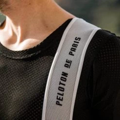Black Recon Men's Bib -Pro Fit Shop PelotonDeParis Recon Black Men CyclingBib Detail3 VeloVeloSingapore
