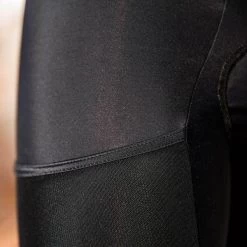 Black Recon Men's Bib -Pro Fit Shop PelotonDeParis Recon Black Men CyclingBib Detail VeloVeloSingapore