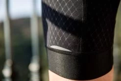 Black Sprinteur Men's Bib -Pro Fit Shop PelotonDeParis Sprinteur Black Men CyclingBib Detail1 VeloVeloSingapore