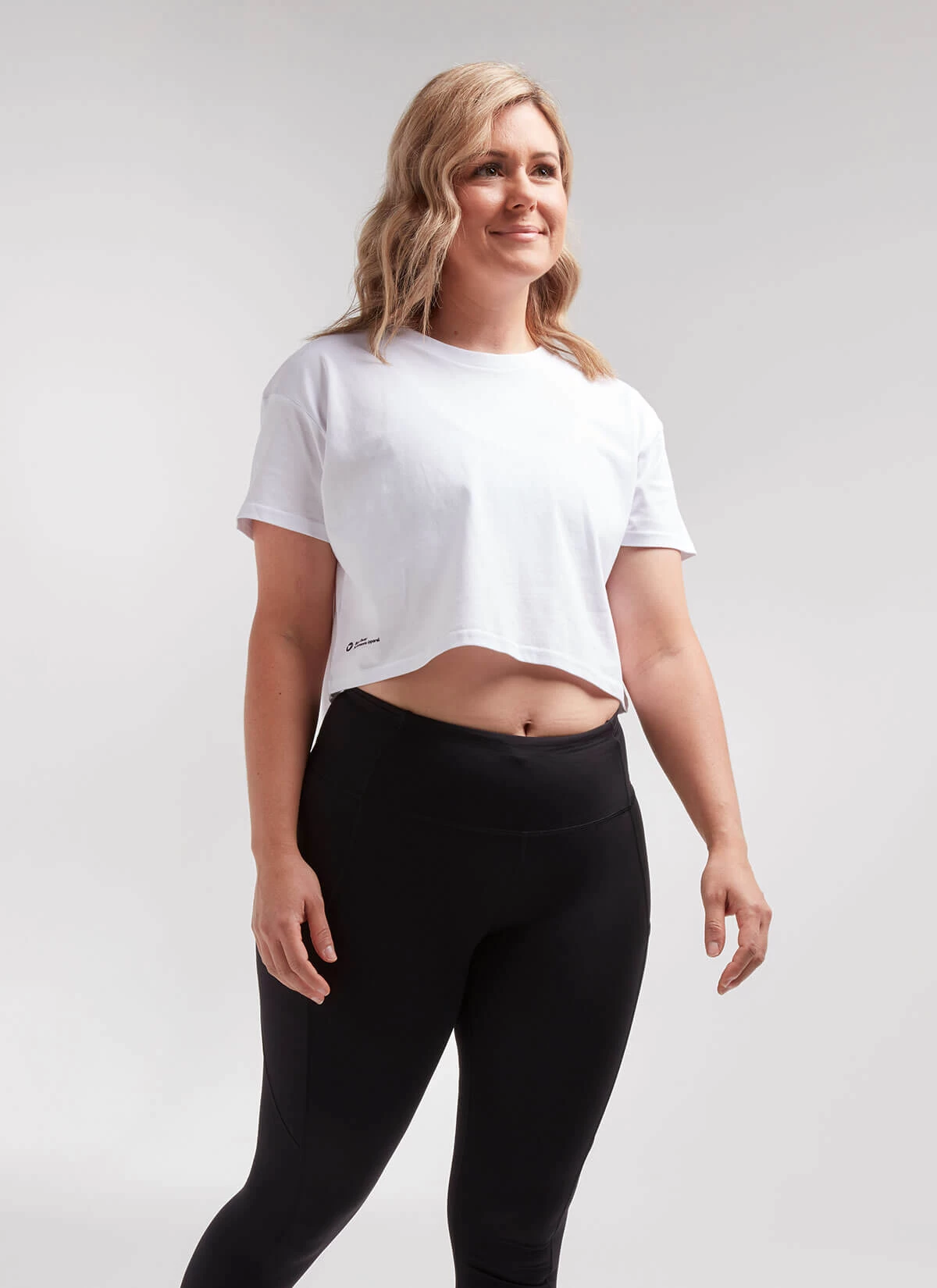 White Women's Crop Tee 6 White Women's Crop Tee - Image 4