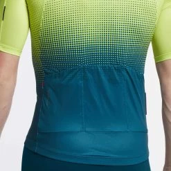 Citron Halftone Ultralight Men's Jersey -Pro Fit Shop mens halftone jersey citron back detail 2000x 5f2b8ab9 5ba1 4f2c b927 55b97878bded