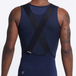 Navy Luxe Men's Bib 2021 -Pro Fit Shop mens luxe bib shorts navy back detail 2000x 66e2dd4a 0f49 44b5 a14a 5c3bf6e1e606