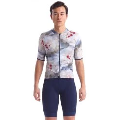 White Floral SE Men's Jersey -Pro Fit Shop model mens floral se jersey front 1800x 7f8a5434 bf00 4030 931e c634109e6bd8