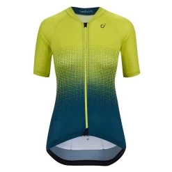 Citron Halftone Ultralight Women's Jersey -Pro Fit Shop velocio womens halftone ul jersey citron front 2000x d15e63ea 3405 4bc2 8587 609eda5bc151