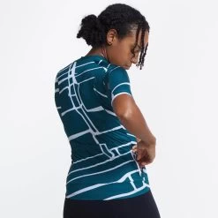 Deep Sea Block Print SE Women's Jersey -Pro Fit Shop womens block print se jersey deepsea back 2 1200x eb165587 44aa 4a46 9e68 11925a3c95e6