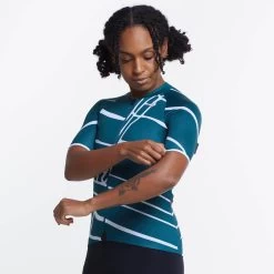 Deep Sea Block Print SE Women's Jersey -Pro Fit Shop womens block print se jersey deepsea front 2 1200x d8614beb eb26 41a7 9a54 f5befa1e910d