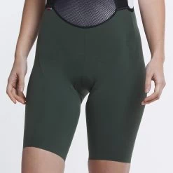 Army Luxe Women's Bib 2021 -Pro Fit Shop womens luxe bib shorts army front detail 2000x 35244d9e 6e5e 4753 a259 ca39b0e6b445